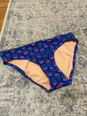 J Crew NWT swimsuit Blue Floral Bikini Bottoms - small